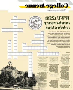 WWU 125th anniversary crossword puzzle